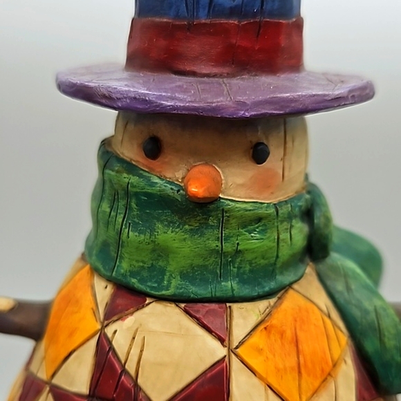 JIM SHORE "Winter's Mischief" Snowman w/snowball figurine - Picture 8 of 14